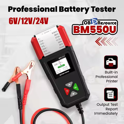 Car Battery Tester BM550U 6V/12V/24V 100-2000CCA 1.8" HD Screen Automotive Digital Battery Voltage T
