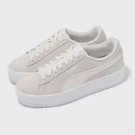 Puma 休閒鞋 Lily Platform SD Wns 女鞋 米白 白 麂皮 微增高 低筒 小白鞋 38773901