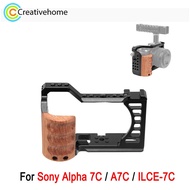 PULUZ Video Camera Cage For  Alpha 7C / ILCE7C / A7C Camera Metal Stabilizer Rig Cage with 1/4 3/8 S