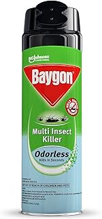 Baygon Odourless Multi Insect Killer Aerosol Spray, pack of 1, 510.0 milliliters