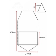 andph SIUKE Camping Tent Waterproof Family 3 Person Light Weight Double Layer 1 Bedroom One Living R