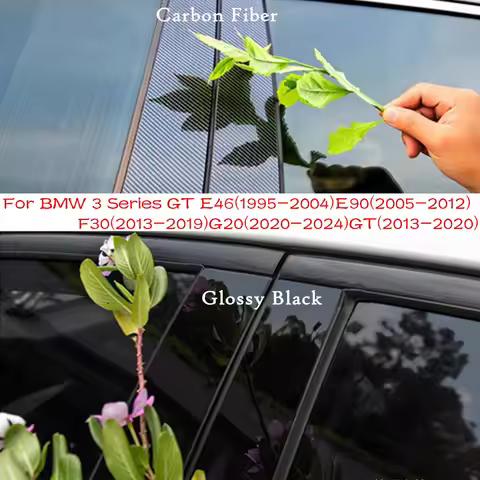 For BMW 3 Series/GT G20 F30 E46 E90 E91 1995-2024 Car PC Material Pillar Post Cover Door Trim Window