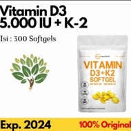 Microingredients Vitamin D3+Vitamin K2 (Vitamin D3 K2) 300 Softgels