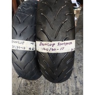 Used tires for moge DUNLOP 120 70 17 & 160 60 17 Pair