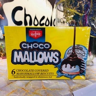 3pcs x 100g Fibisco Choco Mallows Chocolate Covered Marshmallow Biscuits 6Individually wrapped in Al