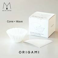 ORIGAMI Coffee Paper Filter [ Cone + Wave Set ] กระดาษกรองกาแฟโอริกามิ  กรวย + ทรงเวฟ | Big m coffee
