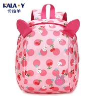 beg sekolah roda beg sekolah budak perempuan beg sekolah hitam Cara Sheep Children Backpack Anti-Los