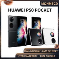 HUAWEI P50 Pocket Phone Snapdragon 888 Handphone OLED 120Hz Telefon Murah Original 4000mAh Battery S