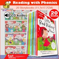 (In Stock) พร้อมส่ง Reading with phonics นิทานภาษาอังกฤษ ฝึกอ่านโฟนิกส์ จำนวน 20 เรื่อง 20 ฺStorybo