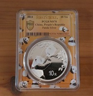 2023 首日 滿分幣 PCGS MS 70 滿分 評級幣 First Strike  China People's Republie  Panda  Silver coin ,   熊貓 銀幣 30