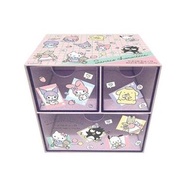 Japan Sanrio - Sanrio Characters 日版 桌上 三格 收納盒 抽屜 儲物 小櫃桶 日本限定 2022年款