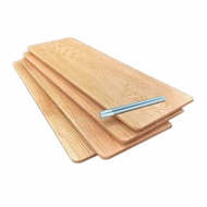 Red Oak Kayu Pepejal Rak Tunggal Rak Penyimpanan Dinding Dapur Ruang Tamu Latar Belakang Rak Dinding