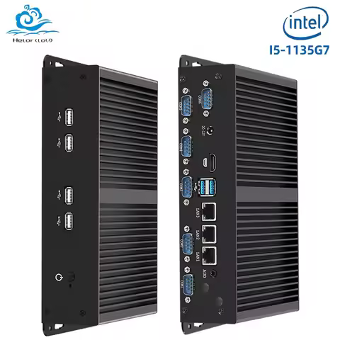 Helorpc 3LAN6COM Industrial Mini PC with Inter I5-1135G7 Max 64Gb DDR4 Support WIN10/11 LINUX WIFI6 