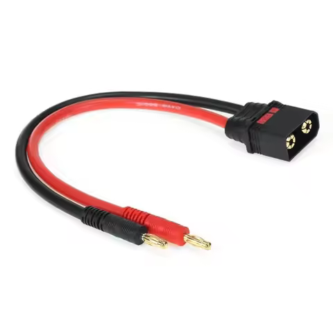QS8 Charging Cable to 4mm Banana Plug 10AWG Adapter Connectors Silicone Wire Battery Connection Cabl