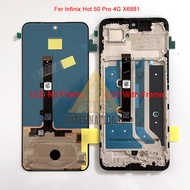 6.78 "ต้นฉบับ AMOLED สำหรับ Infinix 50 Pro 4G X6881จอแสดงผล LCD ทัชสกรีนดิจิไทเซอร์สำหรับร้อน50 Pro 