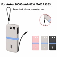 Power Bank Portable Charger Soft Case For Anker 20000mAh 87W/A1383 Silicone Anti-Fall Protective Cov