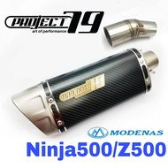 Project79 Exhaust Modenas Z500 Ninja500 2025 Slip on Tabung Muffler Stainless Steel Kawasaki Z 500 N