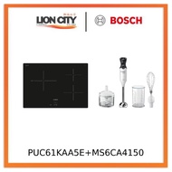 Bosch PUC61KAA5E Series 2 Induction hob 60 cm Black, Surface mount without frame + MS6CA4150 Hand blender ErgoMixx 800 W