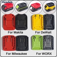 MUNDAN DIY Adapter, Durable Portable Battery Connector, ABS Holder Base for Makita/DeWalt/WORX/Milwaukee 18V Lithium Battery
