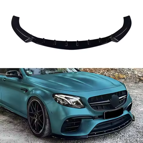 For Mercedes-Benz E-Class W213 E63 AMG 2016-2020 Front Bumper Lip Spoiler Splitter Diffuser BodyKit 