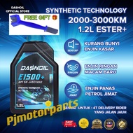 ‼️FREEGIFT‼️ DASHOIL 1.2 LITER ESTER E1500 E1500+ 4T SYNTHETIC 15W-50 DASH OIL ENGINE MINYAK DASH OI