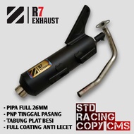 R7 Exhaust | Standard Racingknalpot Scoopy Mio Genio Xeon Spin Nex Soul XrideBEAT | Copy Model CMS