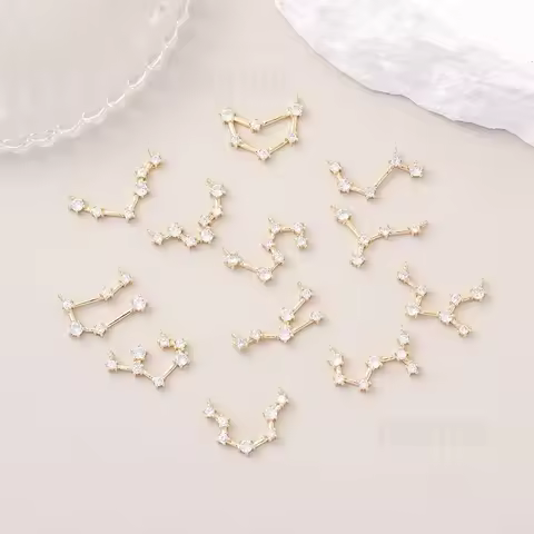 Zodiac Floating Charms Stainless Steel Gemini Aries Libra Taurus Twelve Constellation Pendant for Je