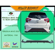 ✨ READY STOCK ✨ Perodua Myvi 2022-2024 Facelift GEN 3 V1 Rear Diffuser 2022 2023 2024 Material PUR (