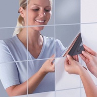 6 * Mirror Wall Sticker Square Self-adhesive Acrylic Mirror Tiles Stickers Bedroom Bathroom Decor Decal Supplies