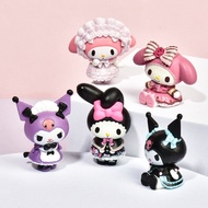 Sanrio Anime Figure Kuromi Melody Model อุปกรณ์เสริมของเล่นเด็กของขวัญ Action Figure งานอดิเรกของขวัญ