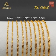 Rantai Leher Gila gila emas 916 Tulen Rantai Leher Emas 916 Tulen Emas 916 Bajet Rantai Bajet Emas 9