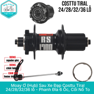 Moay Ơ (Hub) Sau Xe Đạp Costtu Tiral 24/28/32/36 lỗ - Phanh Đĩa 6 Ốc Cối Nổ To