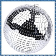 (FTQN) Silver Mirror Disco Ball Mirror Disco Ball with Hanging Ring for Light Effect , Home Decorati
