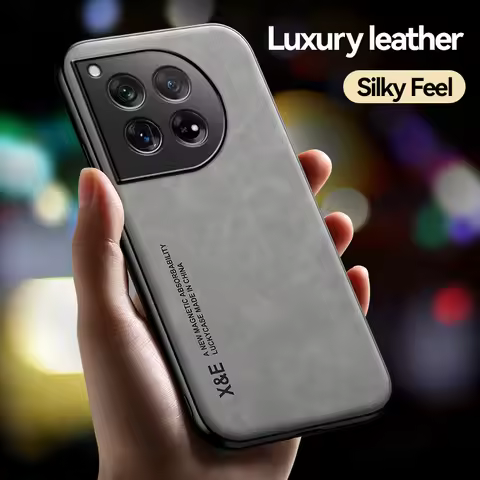 For OnePlus 12 Built-in Magnetic Wear-Resistant Anti-Drop Lens All-Inclusive Lamb Leather Phone Case