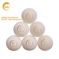 SUZ Table Tennis Balls Ping Pong Balls For Table Tennis Robot 100 Pcs 40Mm + New Material ABS Table Training Balls