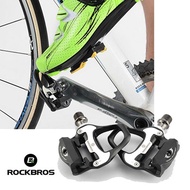 RockBros Bike Cycling Pedals Road Self-lock &amp; SPD-SL Cleats(Free Tire stick)