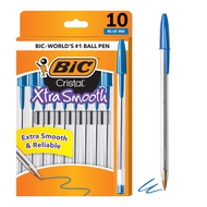 BIC Cristal Extra Smooth Ballpoint Pen 10 Count