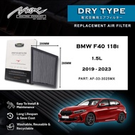 BMW F40 118i 1.5L 2019 to 2023 33-3025MX Max Racing Exhaust Performance Drop-in Dry Type Air Filter
