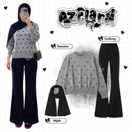 Casual Teen Set | Polkalove Sweater + Cutbray + Pashmina Jersey | Korean Style Outfit - NW127