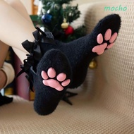 MOCHO Cat Paw Plush Socks, Cold-proof Paw Pads 3D Cat Paw Socks, Cute Kitten Claw Coral Velvet Sleep