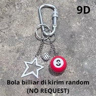 GANTUNGAN SKENA 9D/ CARABINER KEYCHAIN STVKSION / WHISTLE WHISTLE 8 BALL BILLIARD STAR LOVE STAR KEY