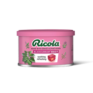 全城熱賣 - 利口樂（Ricola）黑加侖味潤喉護嗓薄荷硬糖果鐵罐裝含糖100g（平行進口）