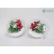 [NOEL-BIRTHDAY-WITH EXPRESS] Transparent Christmas decorative pearls with accessories X-TRCH-21