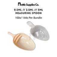 (100/144pcs) Plastic Measuring  Spoon / Plastic Medicine Dispensing Spoon |  Sudu Plastic Bersukatan
