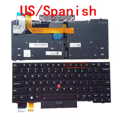 New Russian Spanish Laptop Backlit Keyboard For Lenovo Thinkpad X13 Gen 1 / L13 Gen 2 / L13 Yoga Gen