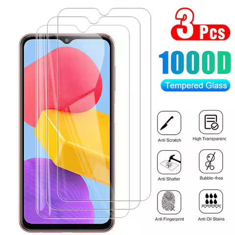 3Pcs Protective Glass for Samsung M13 M55 5G Screen Protector Tempered Glas Galaxy M13 4G M23 M33 M5