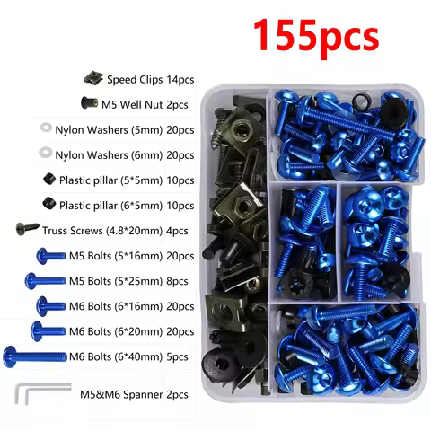 For Suzuki Katana 600 750 GSX250R GSXR600 GSXR750 GSXR1000 GSX1300R M5 M6 Fairing Bolts Kit for Yama
