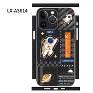 นักบินอวกาศรูปลอกผิวสำหรับ iPhone 14 13 12 Pro XS Max X XR 6 6วินาที7 8บวก SE 2020กลับป้องกันหน้าจอเต็มปกห่อ3เมตรวัสดุทนทานสติ๊กเกอร์