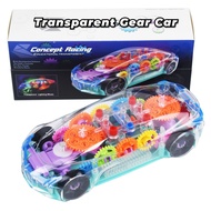 Kids Transparent Car Gear Light with Light and Music Effect Interesting Cars Train Toys Gift for Boy