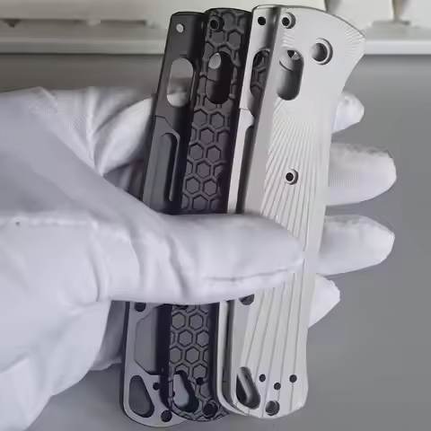 1 Pair Aluminum Alloy Grip Handle Scales for Benchmade Bugout 535 Knife